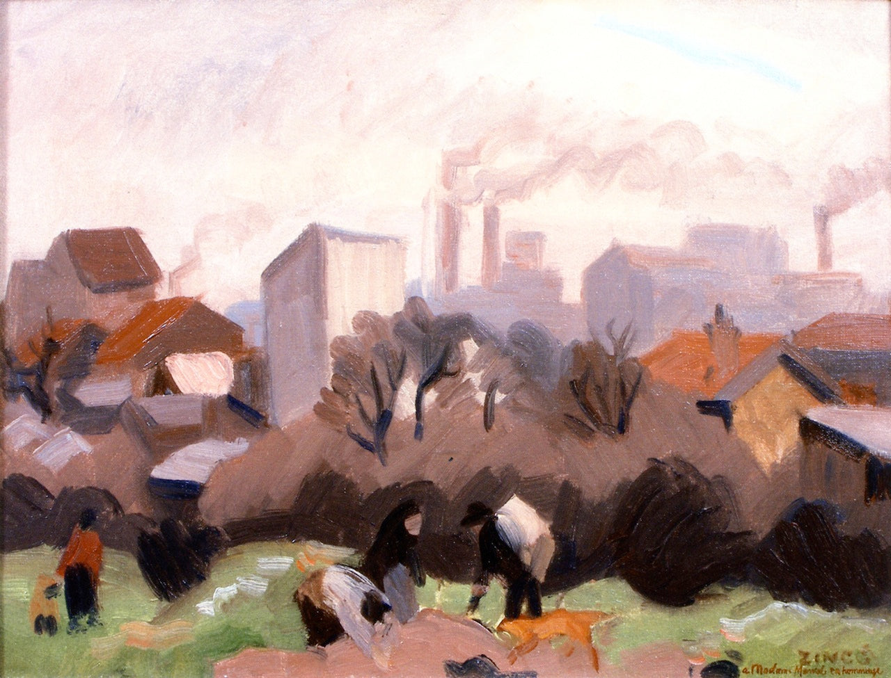 The Outskirts of the City by Jules-Emile Zingg,16x12(A3) Poster