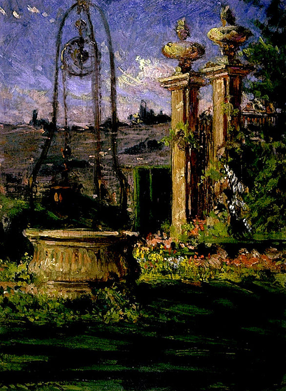  the Gardens of the Villa Palmieri by James Carroll Beckwith,A3(16x12")Poster