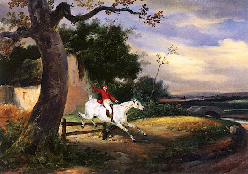 Over the Fence, vintage artwork by Horace Vernet, A3 (16x12") Poster Print