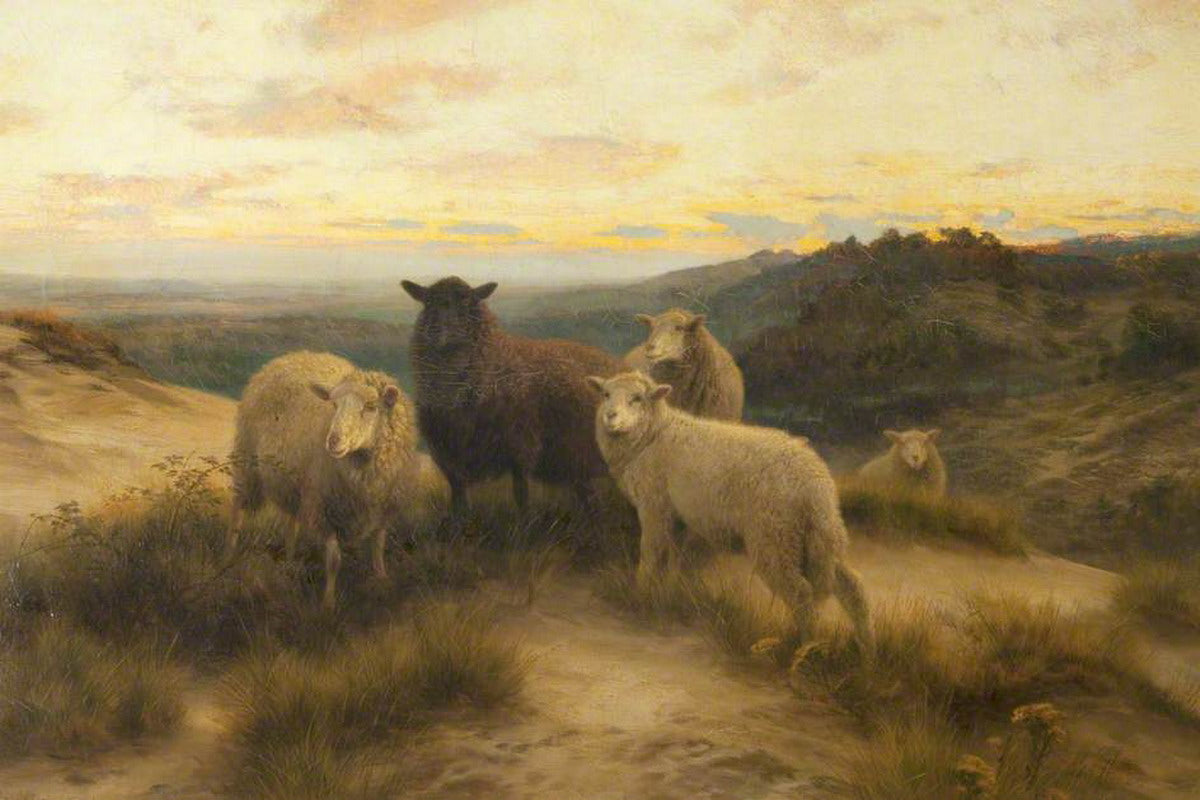 Close of Day, vintage artwork by Henry William Banks Davis, R.A., 12x8" (A4) Poster