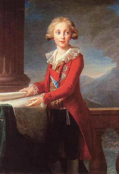 Francesco di Borbone, vintage artwork by Élisabeth Vigee-Lebrun, 12x8" (A4) Poster