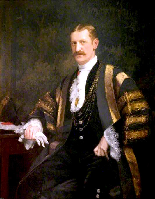 Alderman Claude Egerton-Green, JP, Mayor of Colchester, vintage artwork by Frank Robinson Daniell, 12x8" (A4) Poster