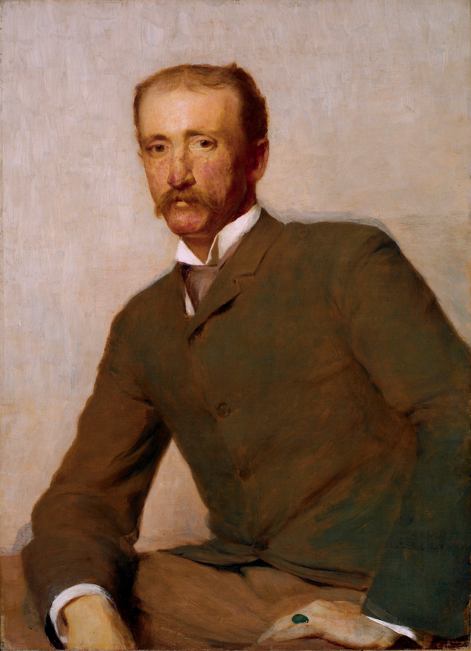 Portrait of Frank Hamilton Cushing, vintage artwork by Thomas Hovenden, 12x8" (A4) Poster