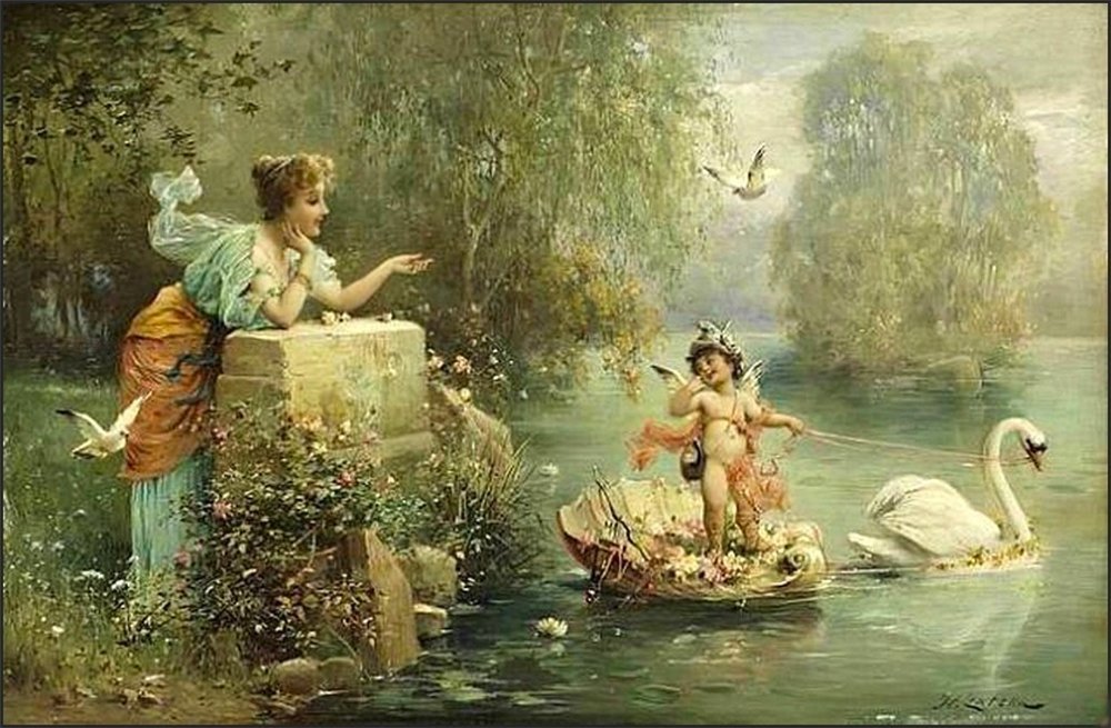 In Search of Love by Hans Zatzka,A3(16x12")Poster