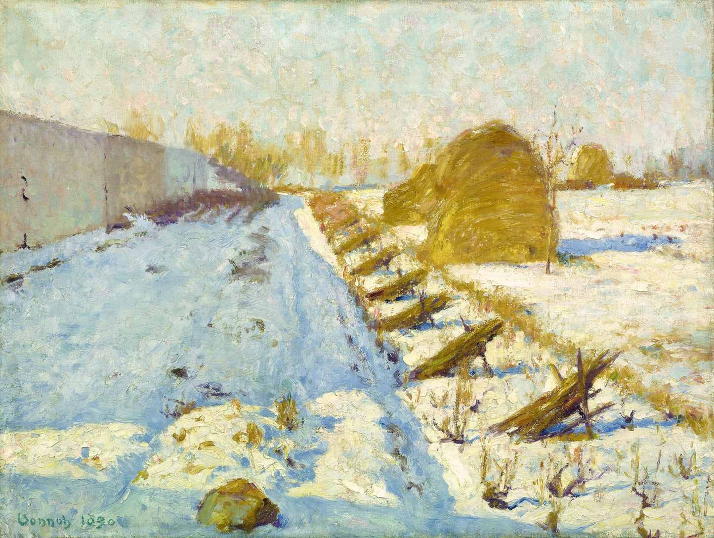 Winter Sun and Shadow by Robert Vonnoh,A3(16x12")Poster