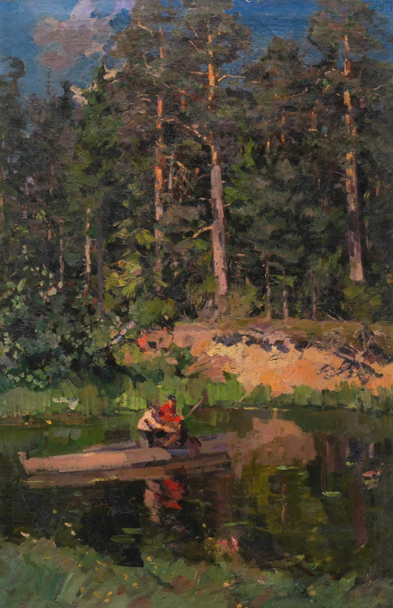 Anglers in Okhotino by Constantin Alexeevich Korovin,A3(16x12")Poster