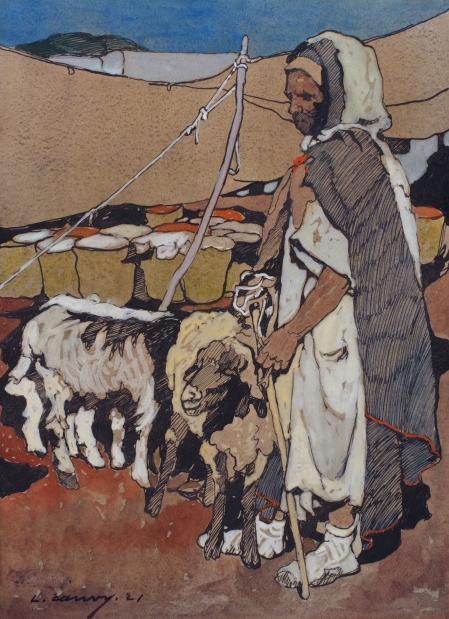 Herdsman of the Atlas Mountains by Léon Cauvy,16x12(A3) Poster