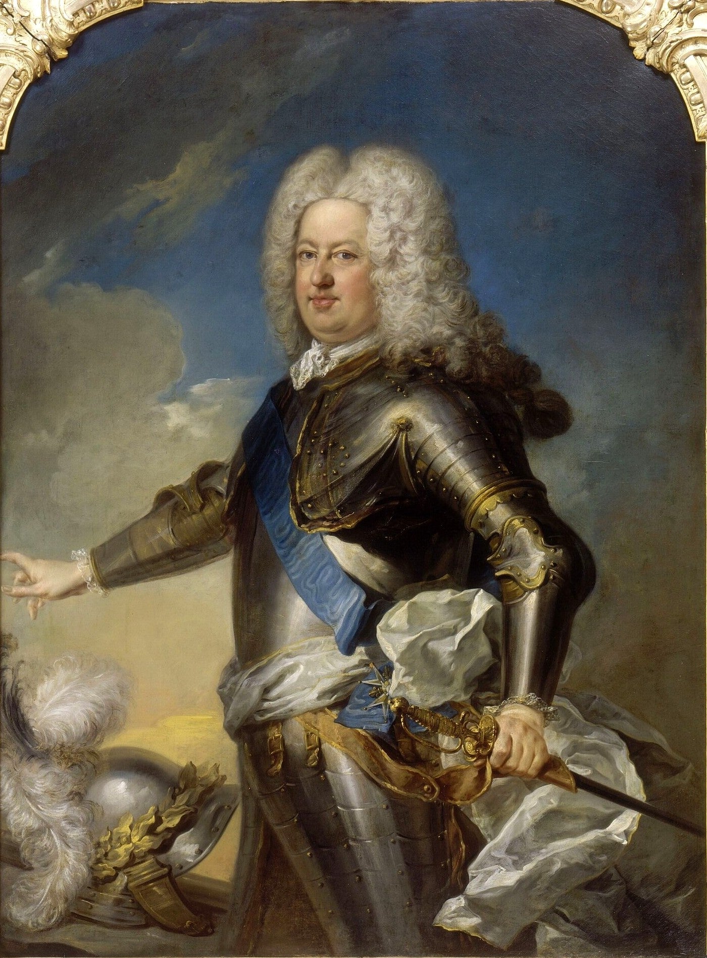 Portrait of Stanislas Ier Leszczinski, King of Poland, vintage artwork by Jean-Baptiste Van Loo, 12x8" (A4) Poster