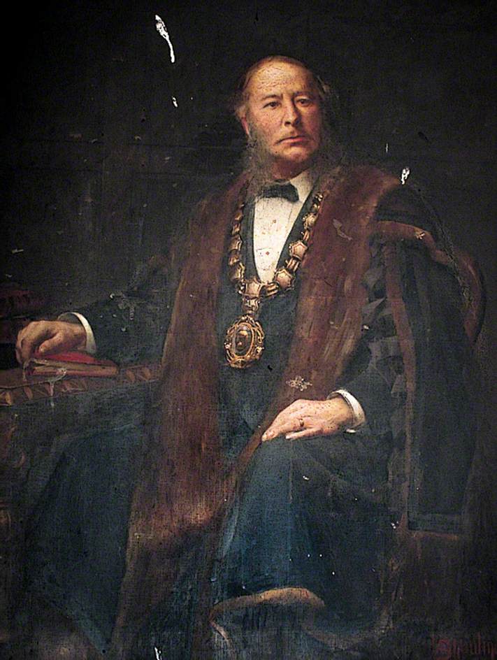 Frederick Beckley Nettleingham, Mayor of Gravesend, vintage artwork by Isaac Snowman, 12x8" (A4) Poster