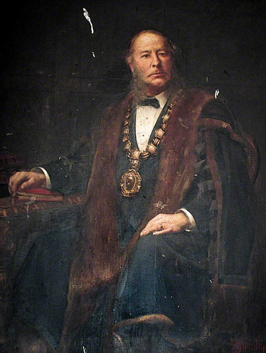 Frederick Beckley Nettleingham, Mayor of Gravesend, vintage artwork by Isaac Snowman, 12x8" (A4) Poster