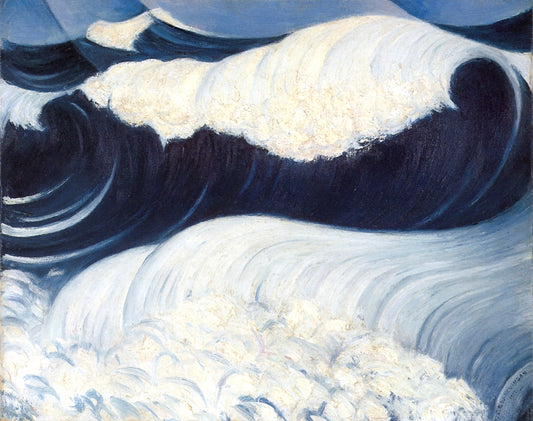 The Blue Wave, vintage artwork by Christopher Nevinson, 12x8" (A4) Poster