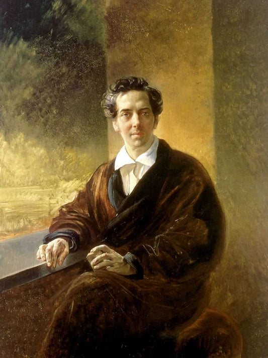 Portrait of Count A. A. Perovsky (the Writer Anton Pogorelsky), vintage artwork by Karl Pavlovich Brulloff, A3 (16x12") Poster Print