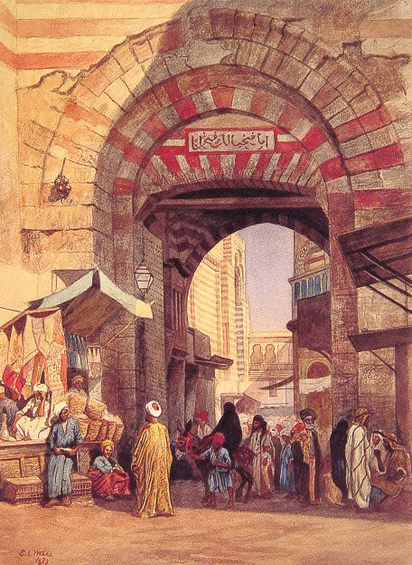The Moorish Bazaar, vintage artwork by Edwin Lord Weeks, 12x8" (A4) Poster