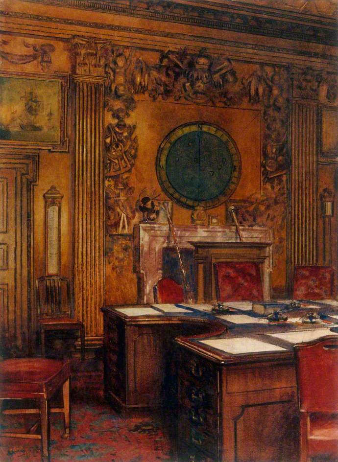 Board Room of the Admiralty by William Bruce Ellis Ranken,16x12(A3) Poster