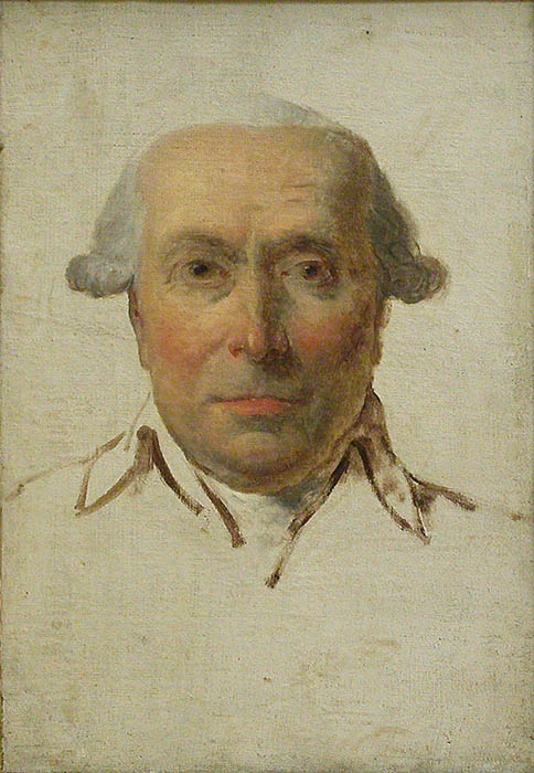 Filippo Mazzei, vintage artwork by Jacques-Louis David, 12x8" (A4) Poster