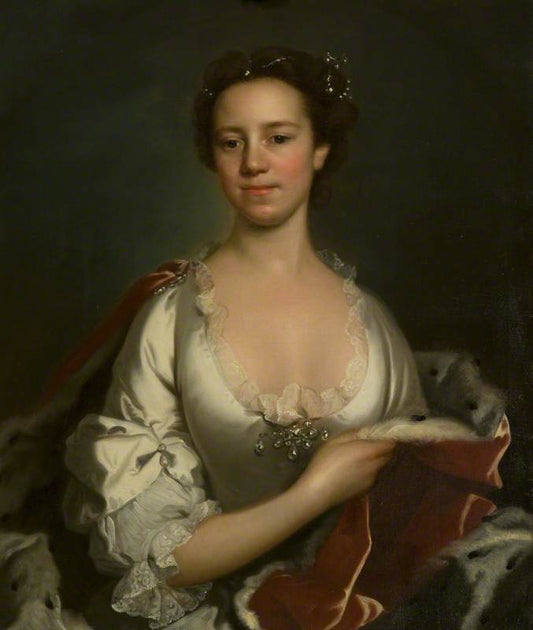 Elizabeth Ann Spencer, Wife of the 5th Duke of Hamilton, vintage artwork by William Hoare, 12x8" (A4) Poster