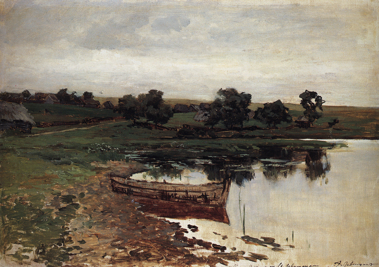 By the Riverside. Study by Isaak Levitan,A3(16x12")Poster