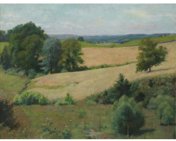 A Rolling Country, vintage artwork by Kenyon Cox, 12x8" (A4) Poster