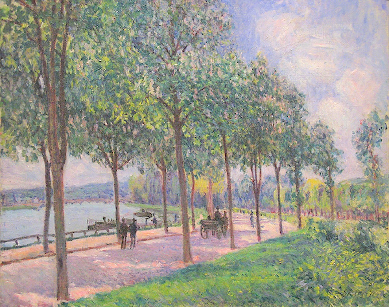 Allee of Chestnut Trees, vintage artwork by Alfred Sisley, 12x8" (A4) Poster