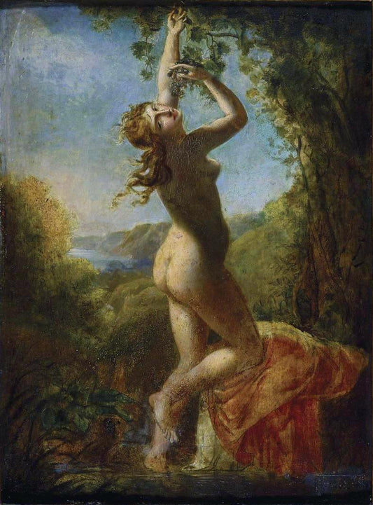 Erigone Standing, vintage artwork by Anne-Louis Girodet de Roussy-Trioson, 12x8" (A4) Poster