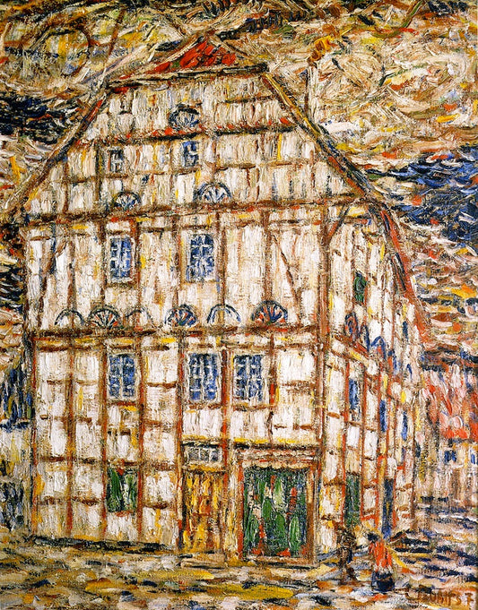 Haus Winkelmann in Soest, vintage artwork by Christian Rohlfs, 12x8" (A4) Poster