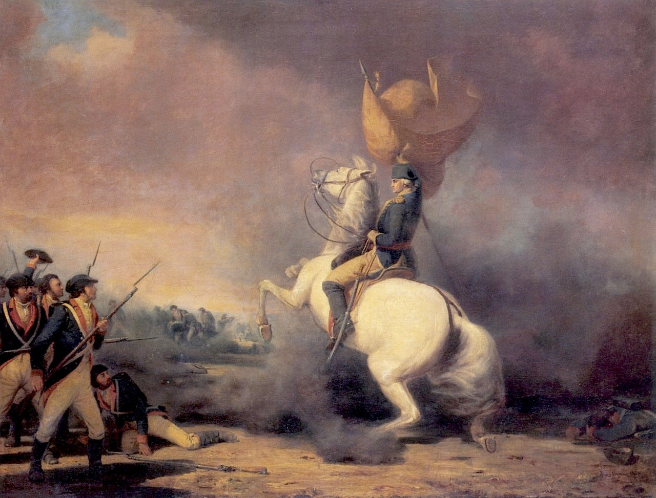 Washington Rallying the Americans at the Battle of Princeton, vintage artwork by William Tylee Ranney, A3 (16x12") Poster Print