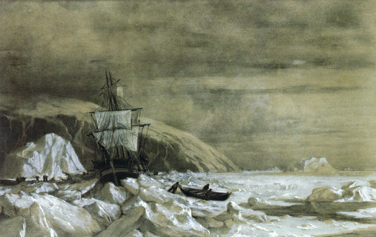Locked In - Baffin Bay, vintage artwork by William Bradford, 12x8" (A4) Poster
