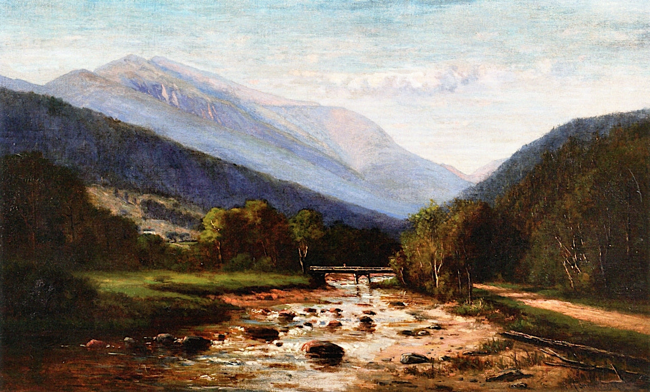 Mount Washington from Glen road Jackson, vintage artwork by Frank Henry Shapleigh, 12x8" (A4) Poster