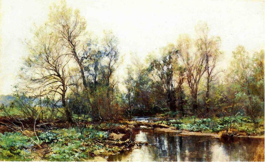 A Clear Stream, vintage artwork by Hugh Bolton Jones, 12x8" (A4) Poster