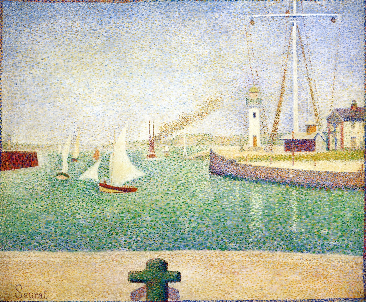 Entrance to the Port of Honfleur by Georges Seurat,A3(16x12")Poster