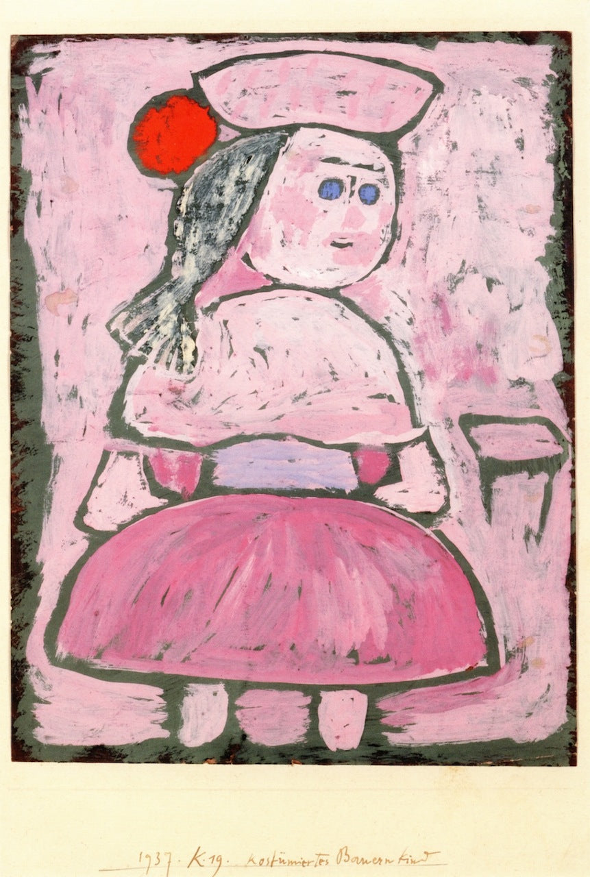 Costumed Peasant Girl by Paul Klee,16x12(A3) Poster