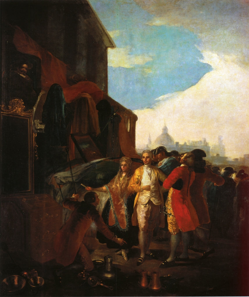 The Fair at Madrid, vintage artwork by Francisco de Goya y Lucientes, 12x8" (A4) Poster