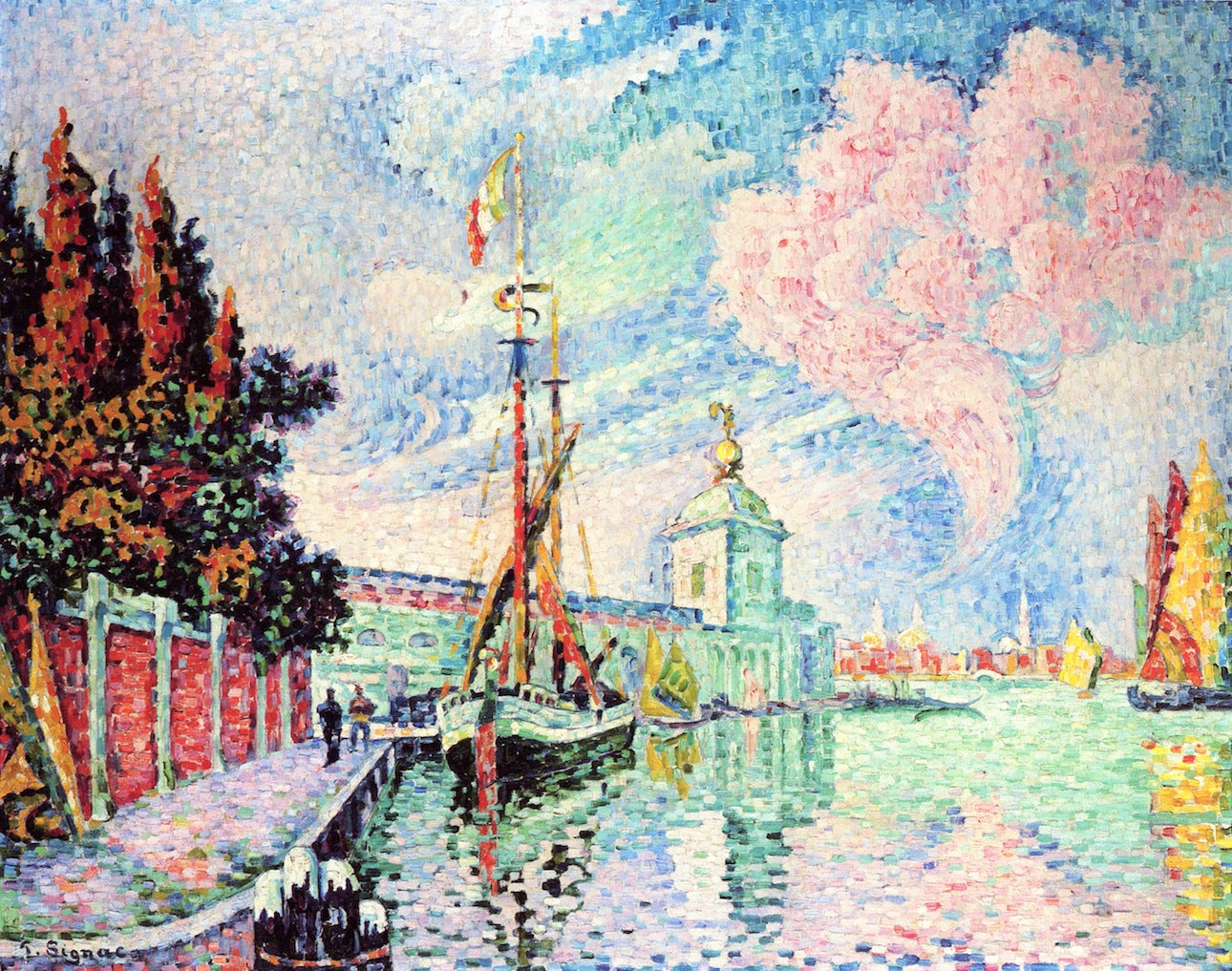 The Customs House, vintage artwork by Paul Signac, 12x8" (A4) Poster
