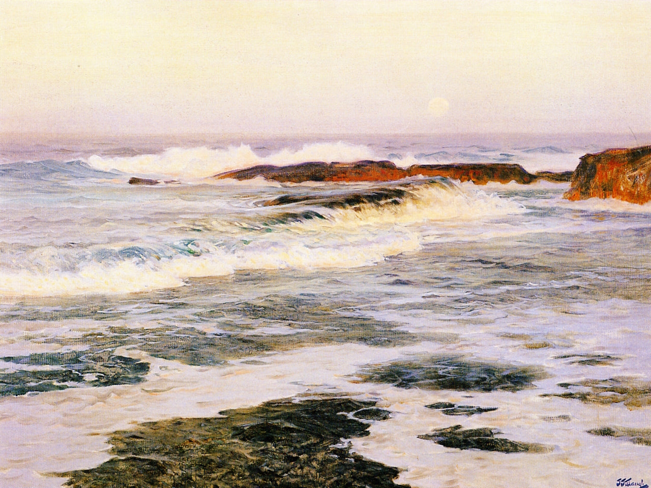 Evening of Pearl by Frederick Judd Waugh,A3(16x12")Poster