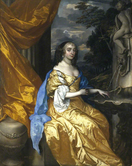 Anne Hyde, Duchess of York, First Wife of James VII and II, vintage artwork by Peter Lely, 12x8" (A4) Poster