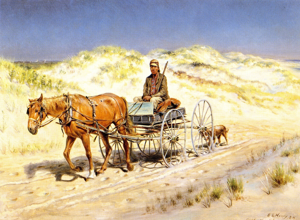 The King of the Montauks, vintage artwork by Edward Lamson Henry, 12x8" (A4) Poster
