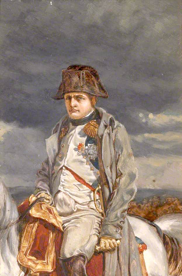 Napoleon on Horseback (copy of Jean Louis Ernest Meissonier), vintage artwork by William Gershom Collingwood, 12x8" (A4) Poster