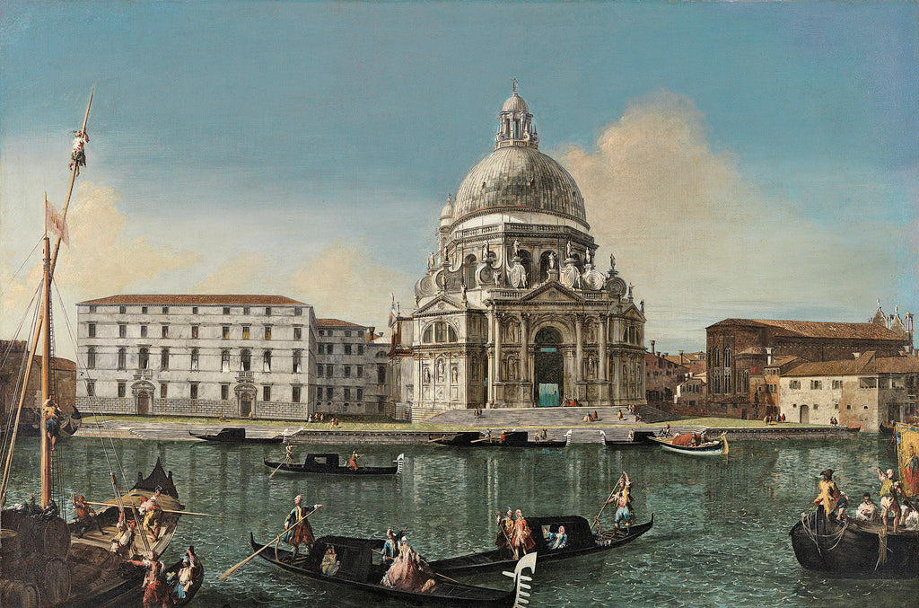 The Grand Canal with Santa Maria della Salute, vintage artwork by Michele Giovanni Marieschi, 12x8" (A4) Poster