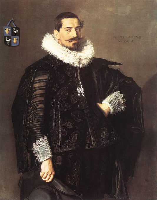 Jacob Pietersz Olycan, vintage artwork by Frans Hals, 12x8" (A4) Poster