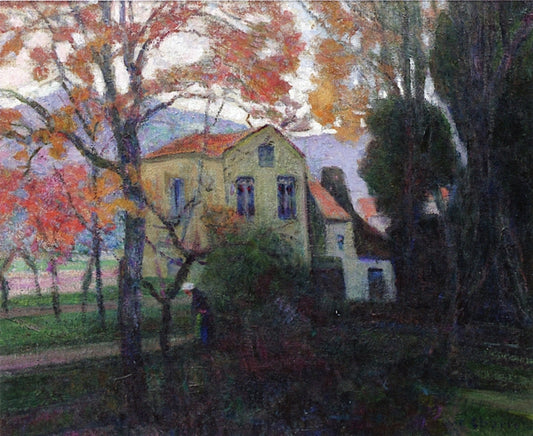 The Sister's House, vintage artwork by Victor Charreton, 12x8" (A4) Poster