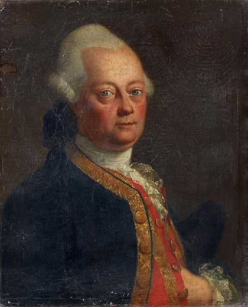 Portrait of Christoph Friedrich von Apell, vintage artwork by Johann Heinrich Tischbein the Elder, 12x8" (A4) Poster