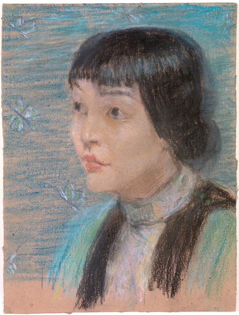 Anna May Wong, vintage artwork by Alice Pike Barney, 12x8" (A4) Poster