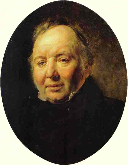 Portrait of Francesco Ascani, vintage artwork by Karl Pavlovich Brulloff, A3 (16x12") Poster Print