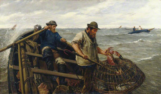 Crabbers, vintage artwork by James Clarke Hook, R.A., A3 (16x12") Poster Print