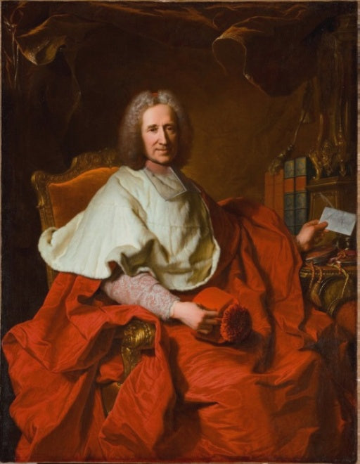Portrait of Cardinal Guillaume Dubois, vintage artwork by Hyacinthe Rigaud, 12x8" (A4) Poster