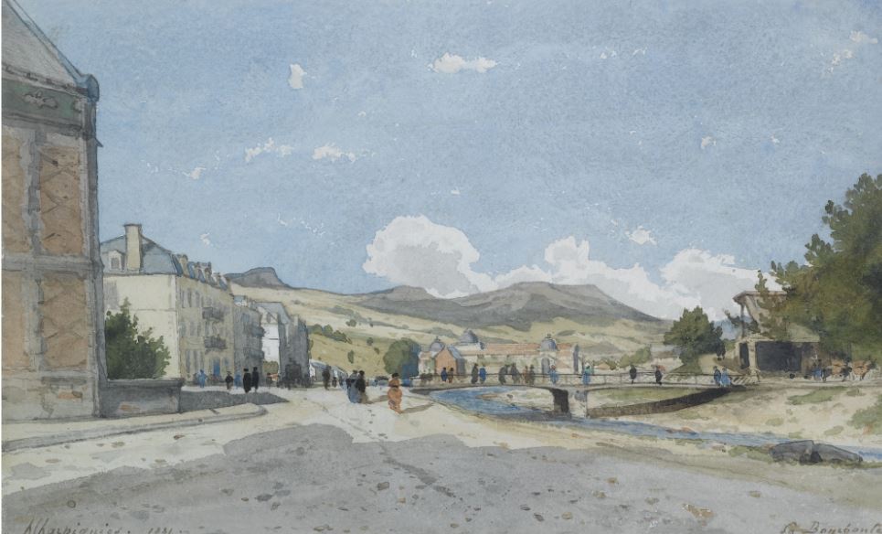 La Bourboule, vintage artwork by Henri-Joseph Harpignies, A3 (16x12") Poster Print
