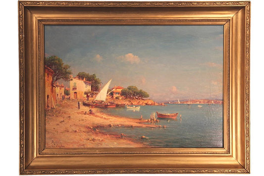 The Hyeres Islands, vintage artwork by Henry Malfroy-Savigny, 12x8" (A4) Poster