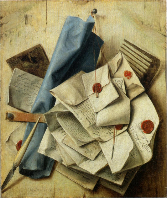 Quodlibet., vintage artwork by Cornelis Norbertus Gysbrechts, 12x8" (A4) Poster