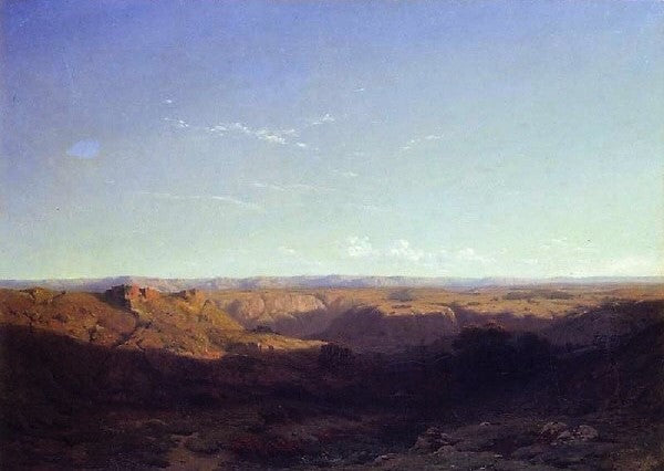 Südliche Berglandschaft (Southern Mountain Landscape), vintage artwork by Alexandre Calame, A3 (16x12") Poster Print