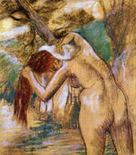 Bather by  the Water, vintage artwork by Edgar Degas, 12x8" (A4) Poster